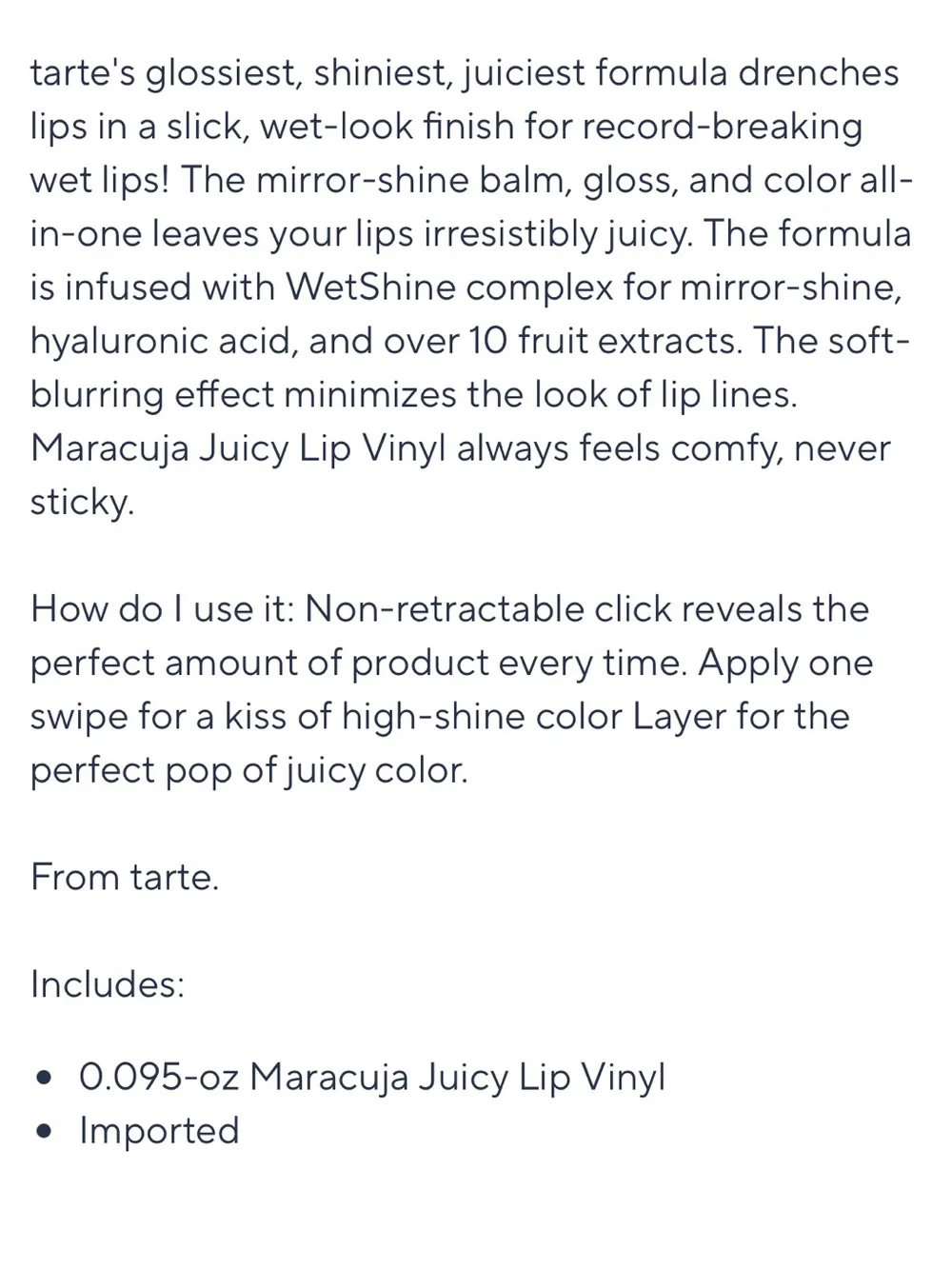 tarte Maracuja Juicy Lip Vinyl in Sheer Beige Pink